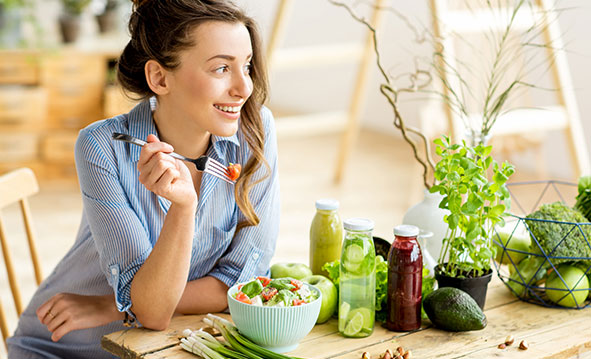 Women Enjoying F-Factor Meal