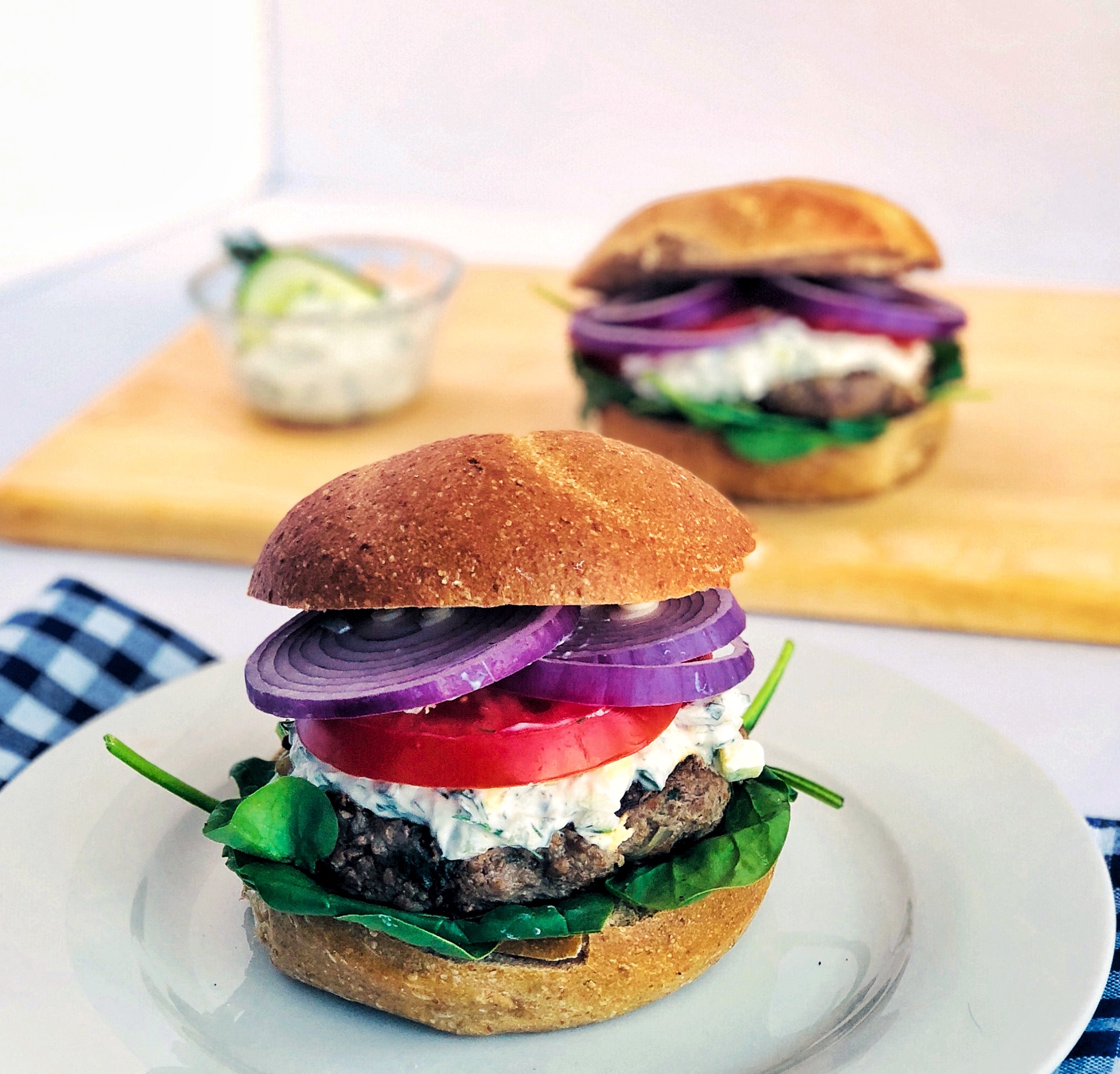 Grass-Fed Beef and Feta Burgers - F-Factor