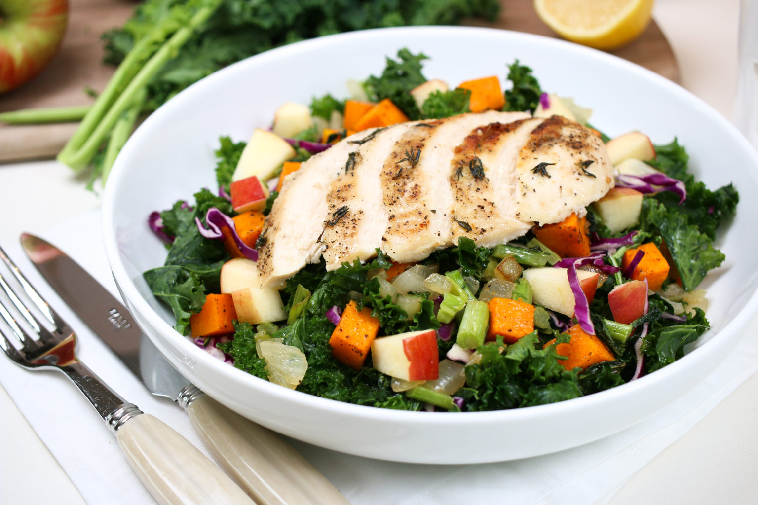 Roasted Chicken Harvest Salad FFactor