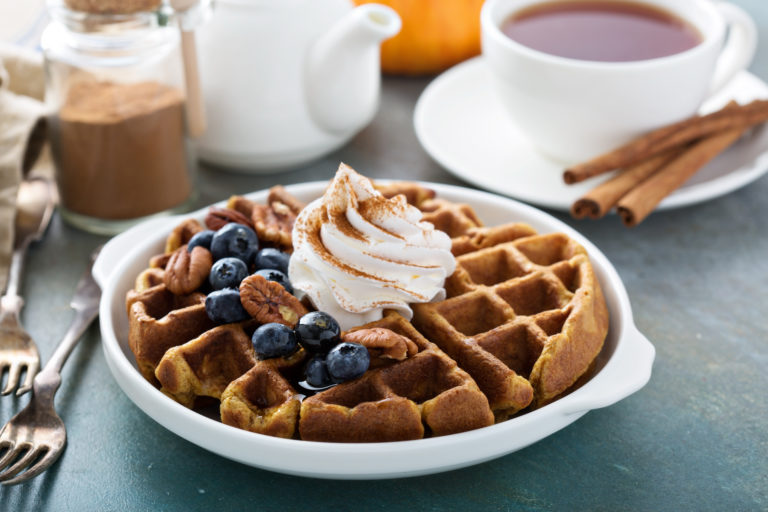 whole grain oat vegan waffles